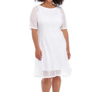 Chris McLaughlin white lace dress NWT 3X